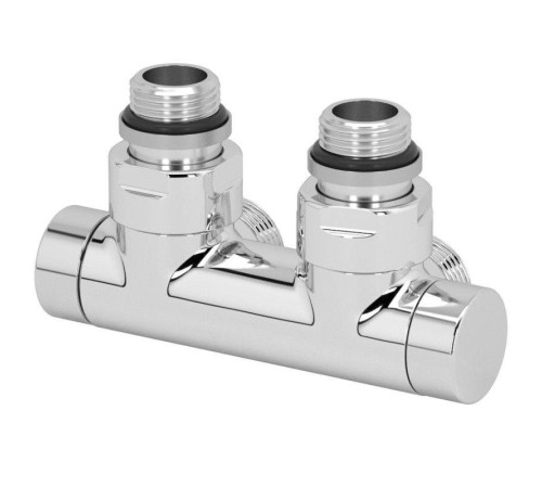 Узел радиаторный угловой Schlosser 1/2 x 3/4 EK с запорным клапаном хром V48110B