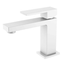 Смеситель для раковины Boheme Qubic белый матовый 471-MW