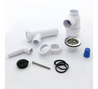 Сифон McAlpine бутылочный 1 1/2 x 40 мм с выпуском 70 мм и адаптером для слива MRSK3