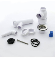 Сифон McAlpine бутылочный 1 1/2 x 40 мм с выпуском 70 мм и адаптером для слива MRSK3