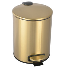 Ведро с крышкой напольное Boheme Uno 5 л матовое золото 10426-MG