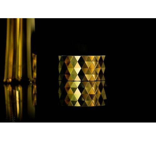 Смеситель для раковины Boheme Venturo врезной на 3 отверстия Diamond золото глянцевое 150-G-DIAMOND