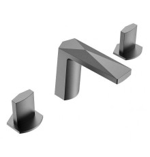 Смеситель для раковины Boheme Venturo врезной на 3 отверстия Ice антрацит матовый 150-GM-ICE