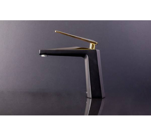 Смеситель для раковины Boheme Venturo черный золото 381-B