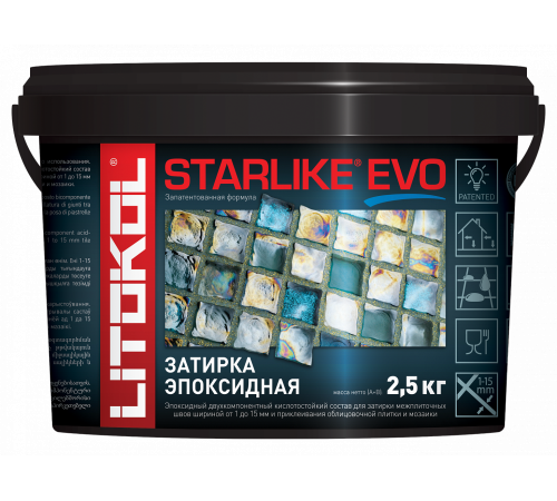 Эпоксидная затирка Litokol Starlike EVO S.700 Crystal 2.5 кг L0485300003