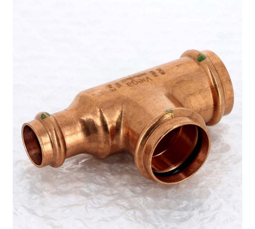 Тройник пресс медный Viega Profipress 35x22x35 мм 365882