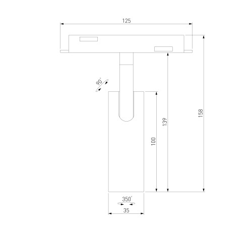 Умный трековый светильник 7W 2700-6500K Dim Cubo Slim Magnetic 85070/01
