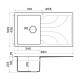 Кухонная мойка Omoikiri Yasugata 86-BL Tetogranit 86x50 см черный 4993868