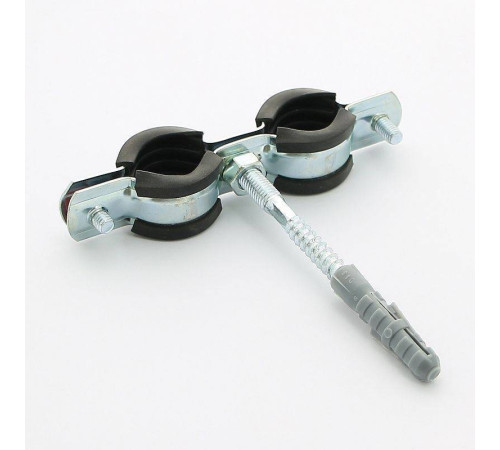 Хомут двойной с резиновым уплотнителем, шпилькой и дюбелем Uni-Fitt 1/2 дюйма (20-24 мм) 850D2800