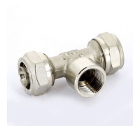 Тройник обжимной Uni-Fitt никелированный 20х1/2х20 ВР 667N7270