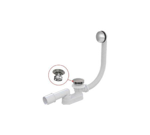 Слив-перелив для ванны Alcaplast A507CKM click-clack металл хром A507CKM