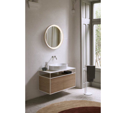 Раковина накладная овальная GSI Kube X 370х600 мм без отверстия под смеситель белая 945811_УЦ