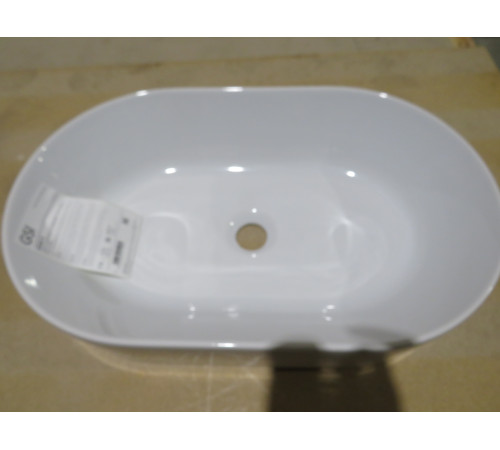 Раковина накладная овальная GSI Kube X 370х600 мм без отверстия под смеситель белая 945811_УЦ