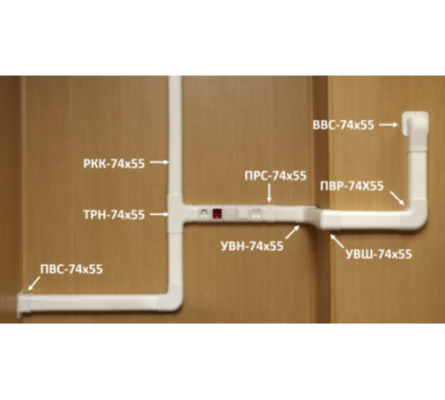 Ввод в строение для короба Ruvinil Арктика 74x55 мм белый НС-1263310