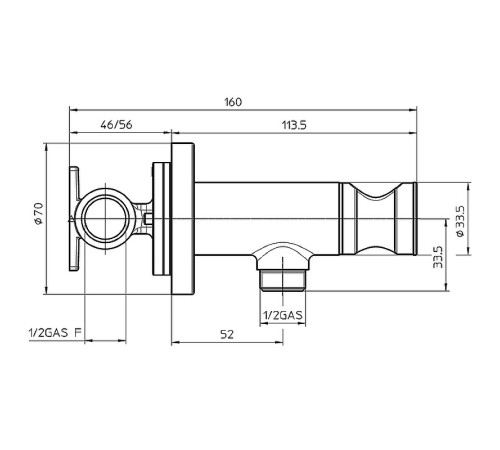 Гигиенический комплект с прогрессивным смесителем Bossini PALOMA BRASS сатинированное золото E37005B.043