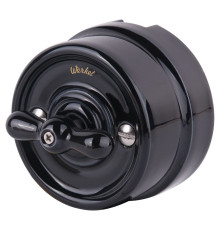 Выключатель на 4 положения двухклавишный черный ретро W5620008