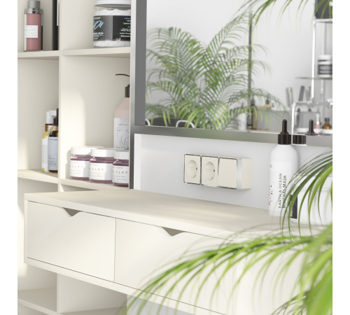 Выключатель одноклавишный Gallant слоновая кость W5010003