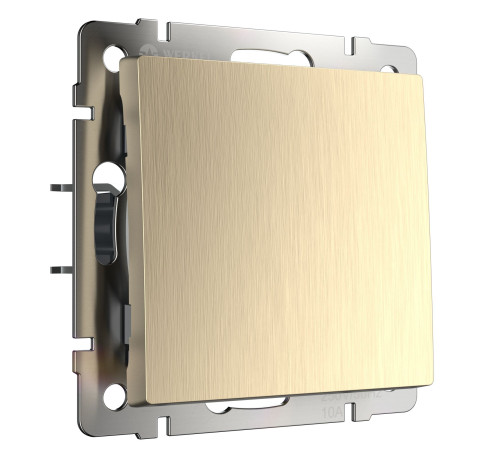 Выключатель одноклавишный проходной (шампань рифленый) W1112010