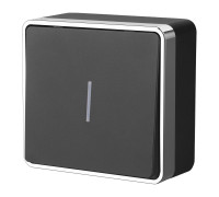 Выключатель одноклавишный с подсветкой Gallant черный/хром W5010135