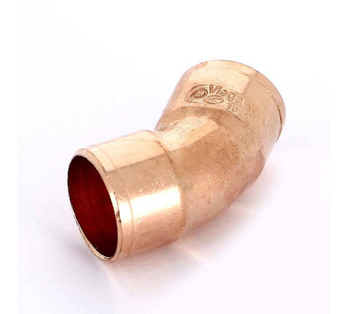 Угол двухраструбный 45 градусов пайка Viega 15 мм 100483