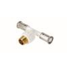 Тройник пресс Henco PVDF белый 16x1/2x16 НР 14PKW-160416