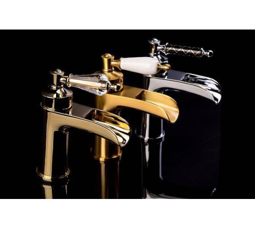 Смеситель для ванны Boheme Vogue Crystal золото глянцевое 213-CRST