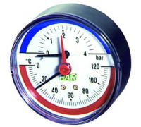 Термоманометр FAR FA 2550P10 12 80 мм 10 бар 120 °C 1/2 торцевой FA 2550P10 12