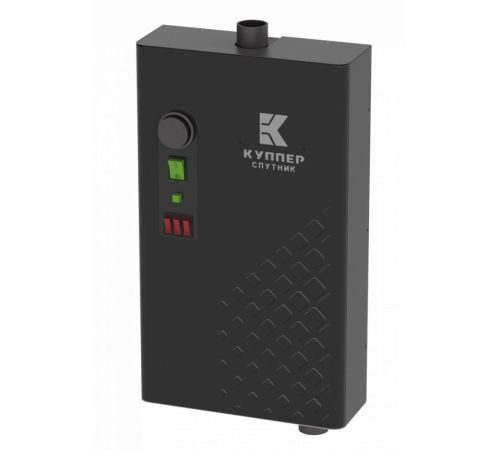 Котел отопительный твердотопливный Теплодар Куппер Спутник (2.0) - 6 черный АОК.88.000.00-03