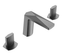 Смеситель для раковины Boheme Venturo врезной на 3 отверстия Touch антрацит матовый 150-GM-TOUCH