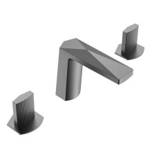 Смеситель для раковины Boheme Venturo врезной на 3 отверстия Touch антрацит матовый 150-GM-TOUCH