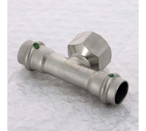 Тройник пресс Sanpress Inox Viega нержавеющая сталь 18х3/4х18 мм ВР 437169