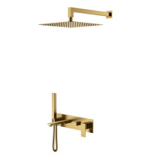 Смеситель для ванны встраиваемый Boheme Qubic 42x18.8x10 см бронза 474-BR