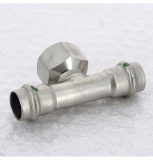 Тройник пресс Sanpress Inox Viega нержавеющая сталь 18х3/4х18 мм ВР 437169