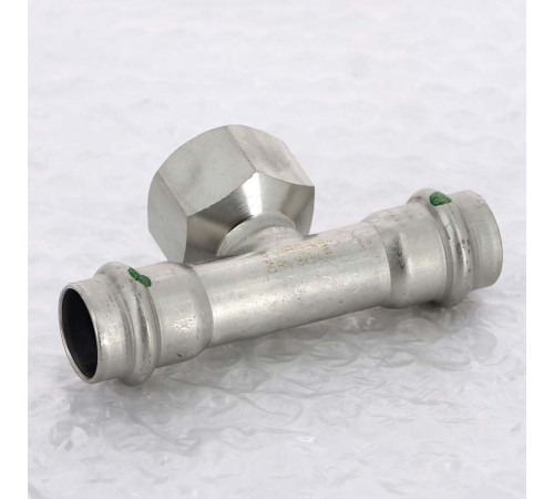 Тройник пресс Sanpress Inox Viega нержавеющая сталь 18х3/4х18 мм ВР 437169