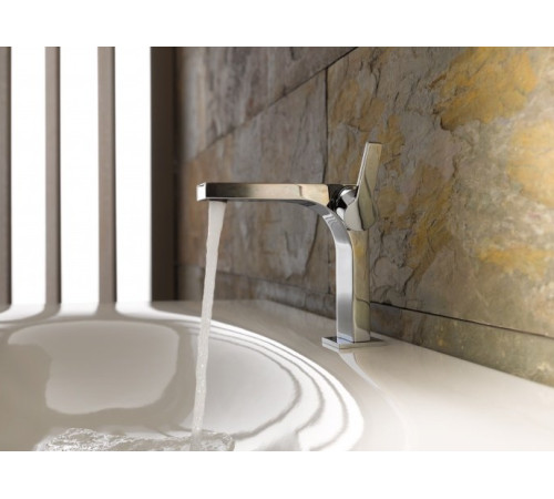 Смеситель для раковины KEUCO Edition 11 однорычажный с донным клапаном черный шлифованный хром 51102 130000