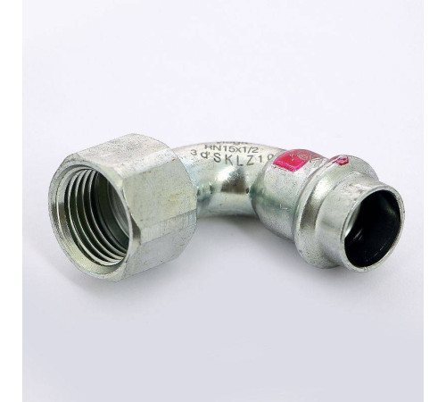 Угол 90° пресс-В Viega Prestabo оцинкованная сталь 15 мм x 1/2 601300