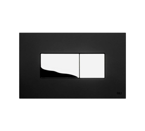 Кнопка смыва OLI Karisma пневматическая пластик черный/хром soft-touch 641017