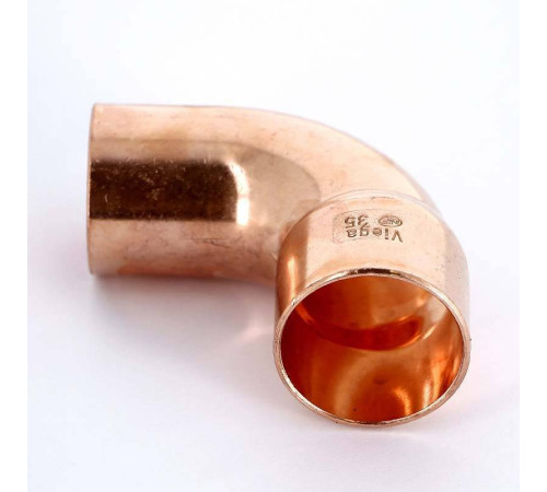 Угол медный 90 градусов однораструбный под пайку Viega 35 мм 107079