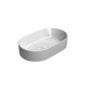 Раковина накладная овальная GSI Kube X 370х600 мм без отверстия под смеситель белая 945811_УЦ