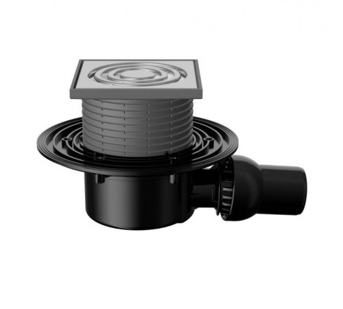 Трап Fachmann T 310.0 SNsP 122x122 мм горизонтальный выпуск 50/75/110 мм сухой сифон 04.079