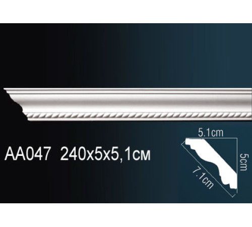 Карниз потолочный Perfect AA047 полиуретановый с рисунком AA047