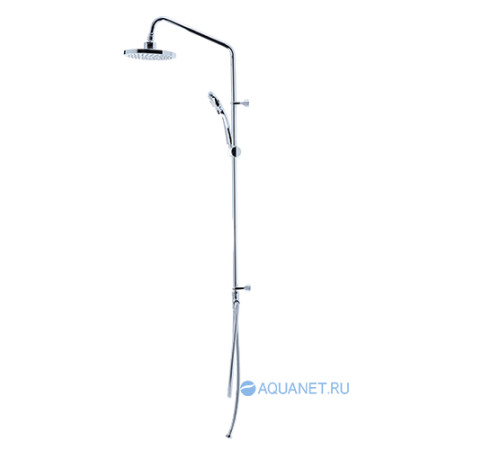 Душевая колонка без смесителя Bravat Fit-R круглая лейка D283CP-2-RUS