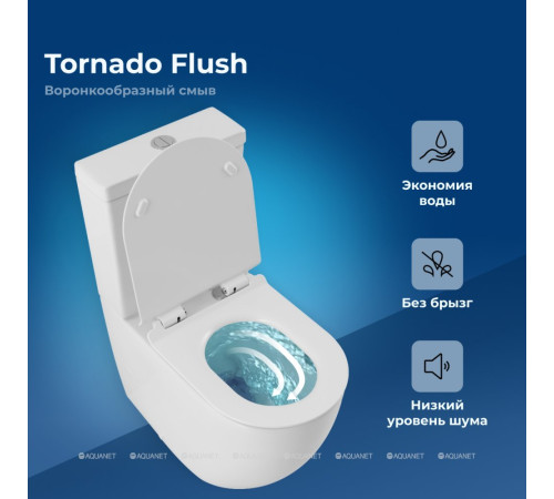 Чаша напольного унитаза Aquanet ZVEZDA-2 C1 с сиденьем Soft Close ZV-2-C1