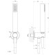 Душевой комплект Gessi Inciso вывод воды 1/2 держатель шланг 1.5 м лейка Black XL 58123#299