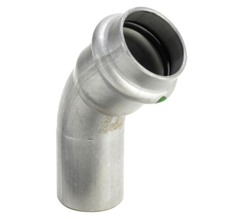 Угольник 45° Viega Sanpress Inox нержавеющая сталь 22 мм 435400