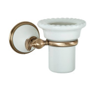 Стакан подвесной Tivoli World Harmony 109 керамический белый бронза TWHA109bi/br