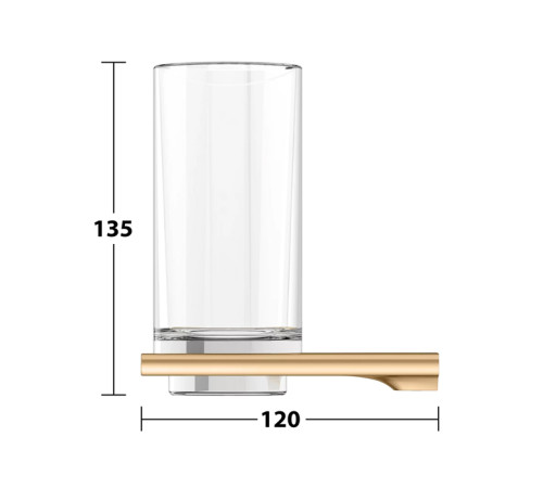Стакан Keuco Edition 400 подвесной хрустальный brushed brass 11550259000