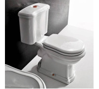 Унитаз-моноблок Kerasan Retro 72х38.5 см слив в стену белый/бронза 101301/760393/108101