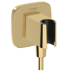 Шланговое подсоединение с держателем для душа hansgrohe FixFit Porter Q полированное золото 26887990