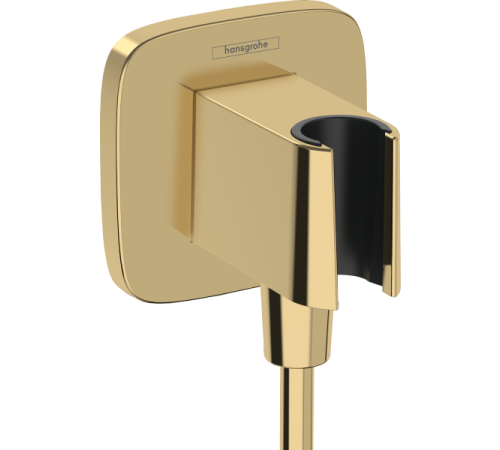 Шланговое подсоединение с держателем для душа hansgrohe FixFit Porter Q полированное золото 26887990